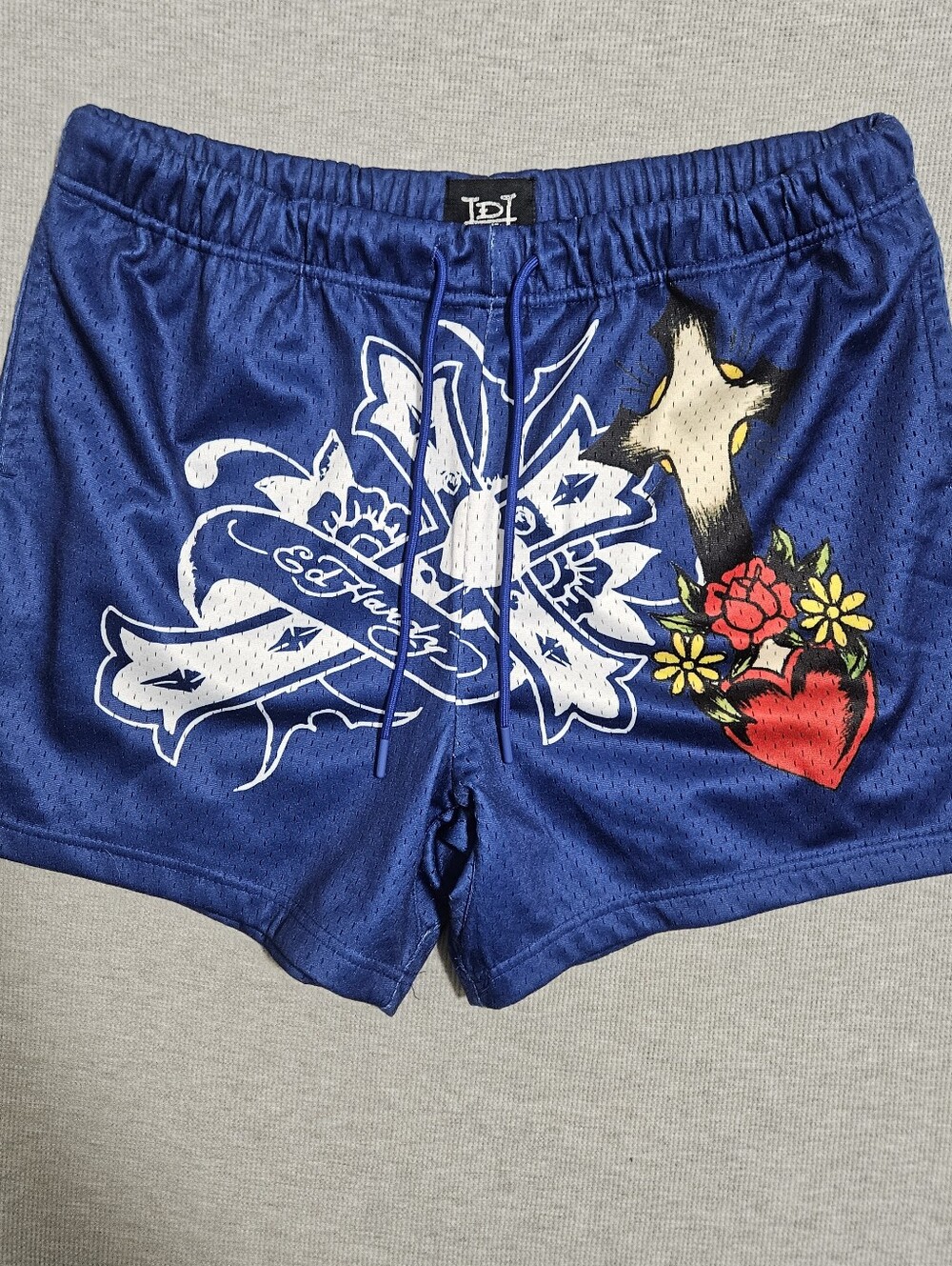 Ed Hardy blue shorts Size L Cross Snake Men's Mesh Short